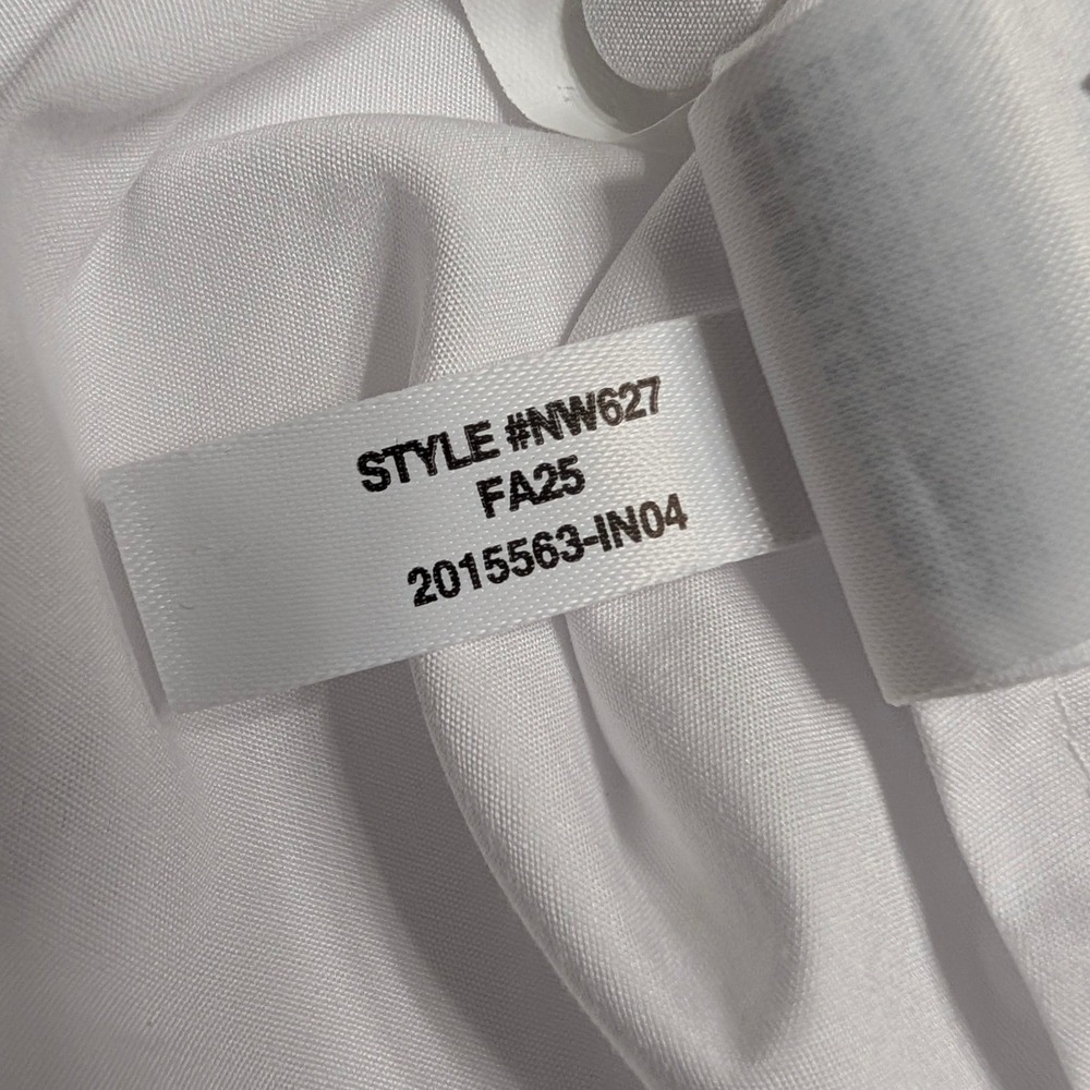 Madewell Puff Sleeve‎ Button Down Band Collar Shirt White Cotton Poplin Blouse S - Picture 11 of 13
